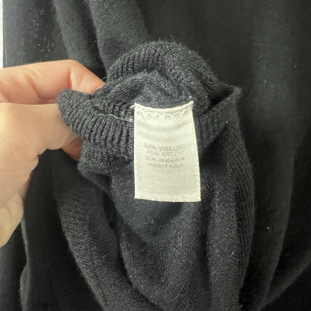 Trouve Sweater Women Sz Small Black Long Sleeve Knit Pullover Angora Rabbit Hair - Picture 5 of 6